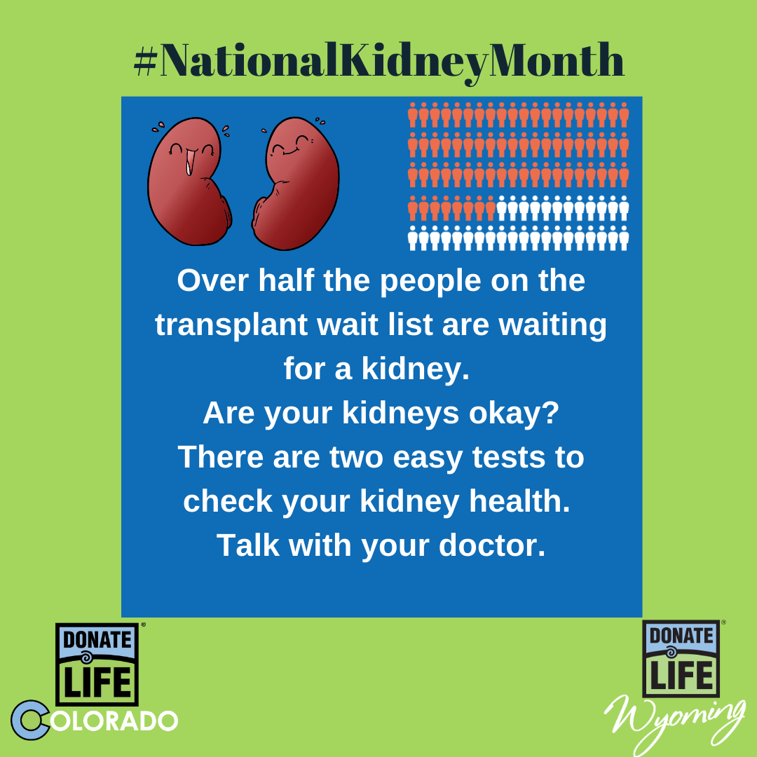 Donor Alliance National Kidney Month Donor Alliance