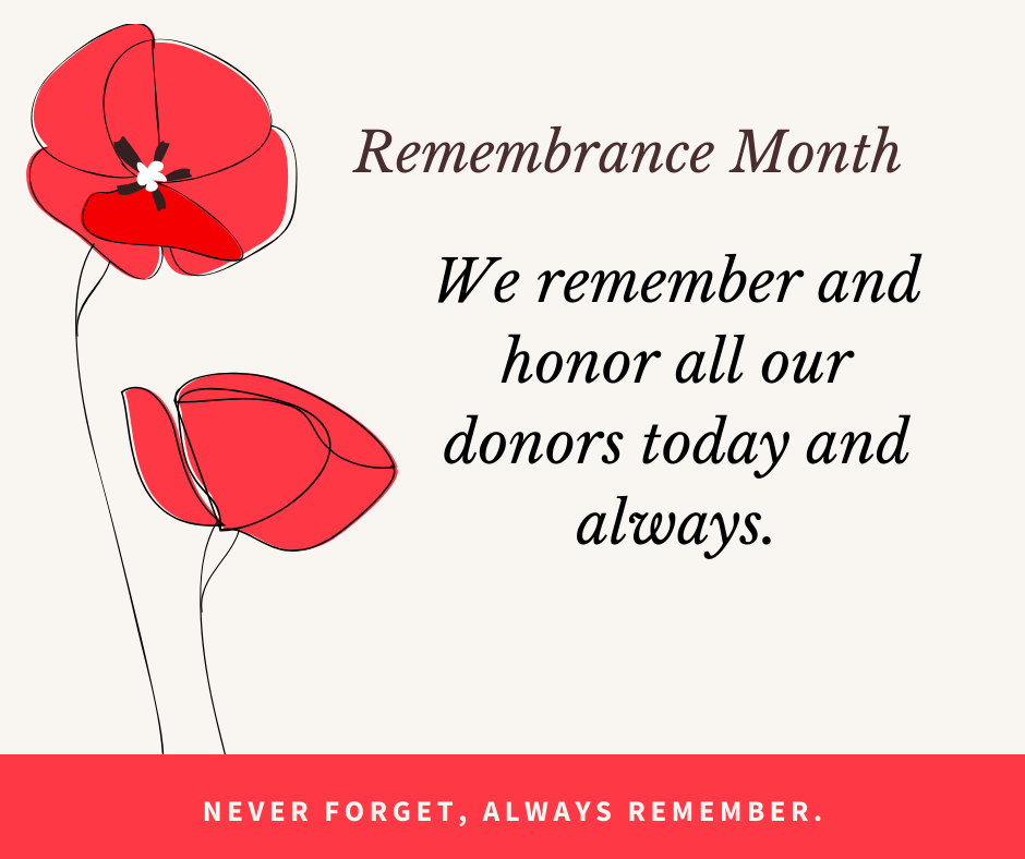 Remembrance Month - Donor Alliance